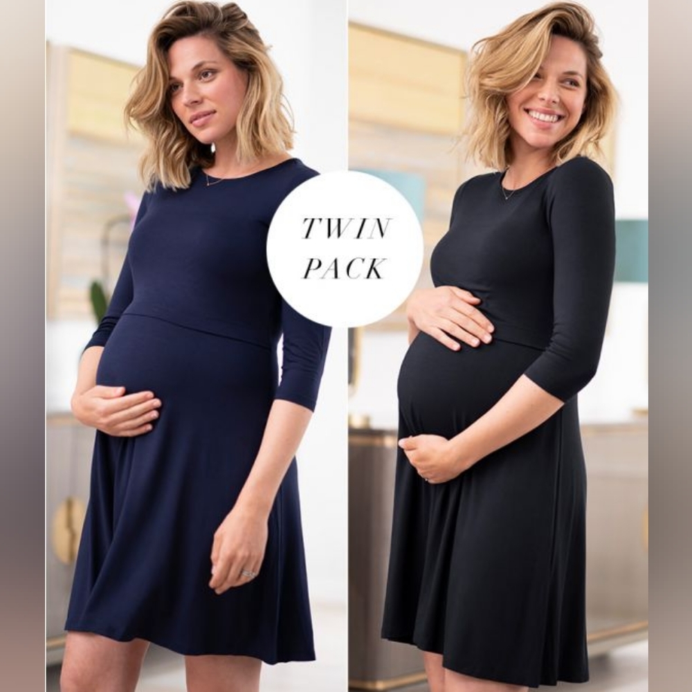Seraphine Maternity & Nursing Dresses – Twin Pack